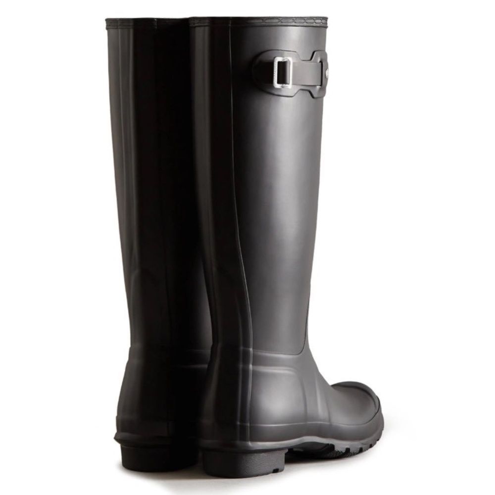 NEW HUNTER Original Tall Boots Black Matte Rain Shoe Waterproof High Quality - Picture 7 of 8